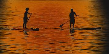 SUPing sunset in Tofino BC